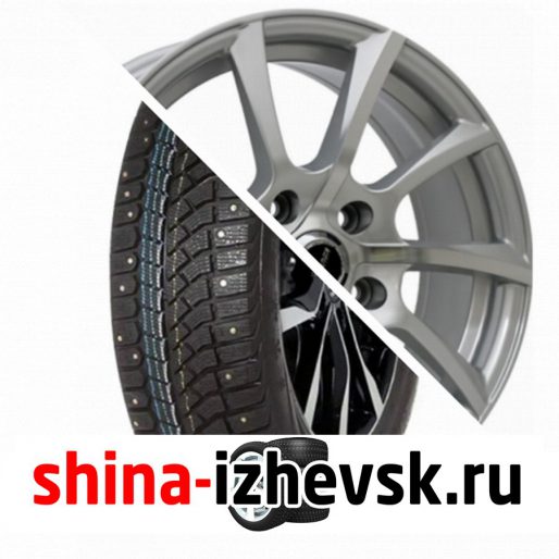 Колесо в сборе Viatti Brina Nordico (V-522) 195/65 R15 T 91 + X-Race AF14 6xR15 4×98 ET35 DIA58.6 Серебристый полностью полированный в Ижевске